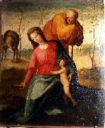 Domenico di Pace Beccafumi The Flight into Egypt oil on canvas